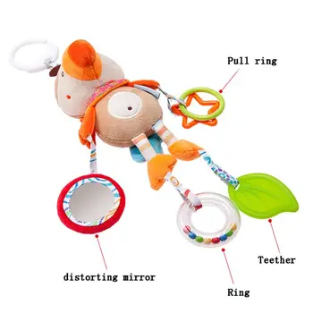 Horké Novorozence Chrastítka Mobily Kočárek Baby Plyšové Hračky, Kreslené Zvíře Visí Zvon Vzdělávací Hudba Dítě Toys3