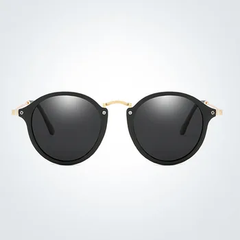 Klasický Design Značky Polarizované sluneční Brýle Muži Kulatý Kovový Řidičské Sluneční Brýle, Ženy, UV400 Odstíny Brýle Oculos de sol