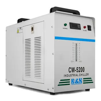 CW-5200 Průmyslový Vodou Chlazený Chladič CO2 Laserem, CNC Chlazení Gravírování Stroj