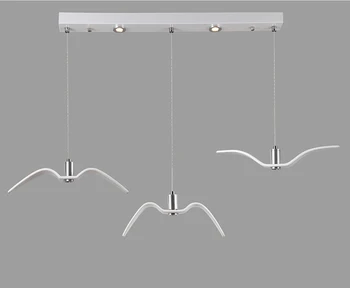 ZISIZ Nordic Závěsná Lampa Racek Design Led Lustry pro Bar/Kuchyň Ptáci Lustr Stropní Svítidlo Svítidlo