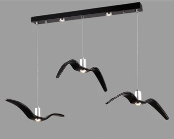 ZISIZ Nordic Závěsná Lampa Racek Design Led Lustry pro Bar/Kuchyň Ptáci Lustr Stropní Svítidlo Svítidlo