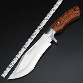 Venkovní nůž, kožené pouzdro krátký nůž přežití nůž camping multifunkční nože oblasti sebeobrany nožem