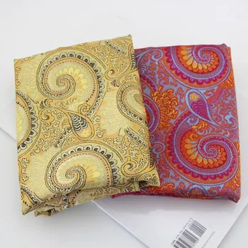 Nové 5 Design Emulace hedvábí vzor Paisley styl Broade Ručně vyráběné Tkaniny tkaniny art DIY deka Domácí textilní tkanina 50*75cm