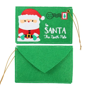 10ks Dopis Hadříkem Candy Taška Santa Claus Cítil Obálky Vyšívání Vánoční Dekorace Ornament, Krásné Děti, Děti, Dárky