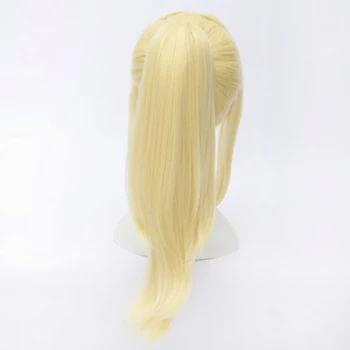 Váš lie v dubnu Miyazono Kaori Světle Zlatá Blond Clip Culík Tepelně Odolné Cosplay Kostým Paruky + Čepice Paruka
