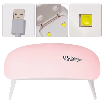 Nehty Lampa 6w mini Nail dryer bílá růžová uv LED lampa Přenosný usb rozhraní, Velmi vhodný pro domácí použití