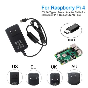5V3A Type-C USB Nabíječka Napájecí Adaptér Pro Raspberry Pi4/4B Kompatibilní 2.5