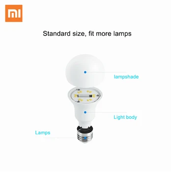 Xiaomi mijia PHILIPS 6.5 W E27 Žárovka 220 - 240V 450LM 3000 - 5700K Plynulé Stmívání Smart LED Koule Lampy Mi Lehká APLIKACE Wi-fi Remote