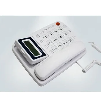 Stolní Šňůrový Telefon s ID Volajícího, DTM/FSK Duální Systém, Nastavitelný Jas displeje LCD, Pevné Telefonní linky pro Domácí/Hotel/Kancelářské