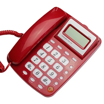 Stolní Šňůrový Telefon s ID Volajícího, DTM/FSK Duální Systém, Nastavitelný Jas displeje LCD, Pevné Telefonní linky pro Domácí/Hotel/Kancelářské