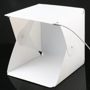 Mini Skládací Lightbox Fotografie Foto Studio-Softbox 2 Panel LED fotce Měkké Světlo Box 6 barva Pozadí Kit Light box