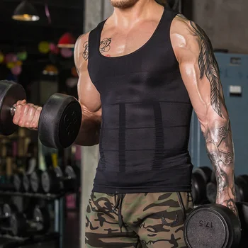 2020 Nový Muži Tělo Obrážečky Fitness Elastické Krása, Břicho, Těsně Přiléhající Tričko Bez Rukávů Tank Topy Hubnutí Prsa Tvarování Vesta