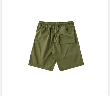 Nové Letní kalhoty se šlemi Pánské Šortky Černá Zelená Barva Volný čas Japonském Stylu Krátké Kalhoty Mužské Mutil Kapsy Beach Šortky Muži Kpop