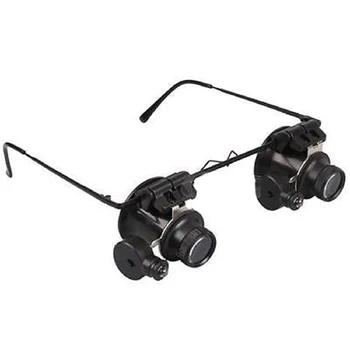 LED 20X Lupa Zvětšovací Dual Brýle Lupy Objektiv Klenotník Hodinky Opravy Lupa Zvětšení Klenotníci Lupa
