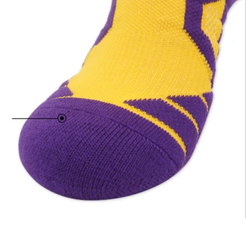 2 páry Profesionální Basketbalové Ponožky Elite Tlusté Sportovní Ponožky, Non-skluzu Odolný Skateboard Ručník Spodní Ponožky Punčochy