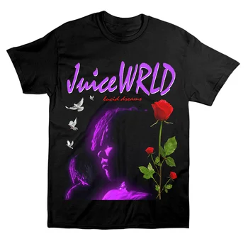 Šťáva Wrld Lucidní Sny Rose Mens T-Shirt - Černé Nové Unisex Vtipné Tričko