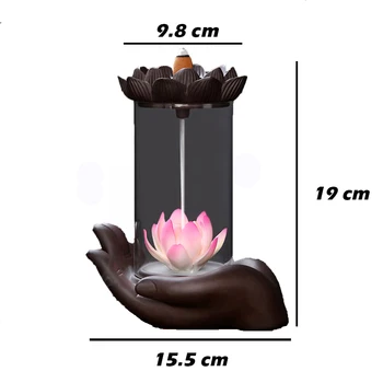 Kreativní Vnitřní Ploše Ručně Vyráběné Keramické Ornament Větruodolný Zpětná Kadidlo Buddhistický Aromaterapie Kamna