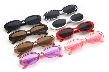 Retro sluneční Brýle Oválné sluneční Brýle, Ženy, Retro Značky Návrhář Vintage Dámy Kočky Očí Růžové Brýle UV400 Nicki Minaj