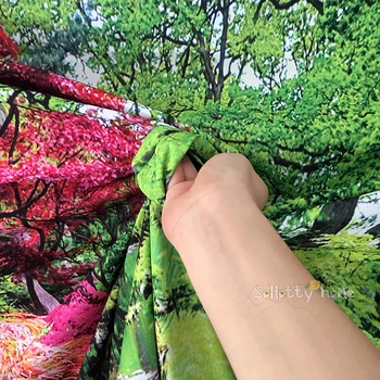 3D Tištěné Krásný Zelený Strom Světlice barvířská říši Divů Mandala Stěně Visí Gobelín Bohémský Dekor Nástěnné Tkaniny Gobelíny