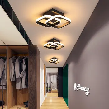 LED Moderní Stropní Světla Pro Ložnice Obývací Pokoj Jídelna Black&White Skončil Chodbě Světlo Balkon Osvětlení Stropní Svítidla
