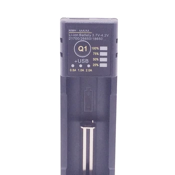 18650 Baterie USB Nabíječka pro 18650 26650 21700 18350 AA AAA 3.7 V/1.2 V Li-ion NiMH baterie