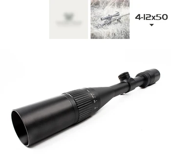 4-12X50 kompaktní Puškohled na lov optický hledáček Sniper Tactical Vzduchovky puškohled fit .308win