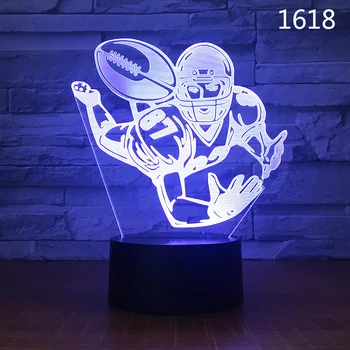 Dunk Basketbal Údery v Boxu Jóga Rugby Lední Hokej Sportovní Design 3D Lampa LED Noční Světlo Milovníky Sportu Suvenýry Děti Dárky