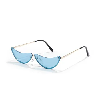 2020 Vintage půlkruh Módní sluneční Brýle bez Obrouček Řidičské Brýle Ženy Muži Bezrámové Punk Brýle Odstíny UV400