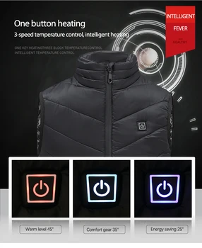 NOZAKI Nové dětské Teplé vesty Topení vesta port USB plug-in nabíjení poklad topení bavlna vesta pro zimní podzim