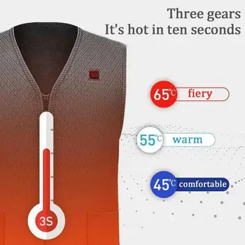 Neoprenové topení vestu USB topení vesta new 7-zóna topení elektrické topení unisex topení oblečení, outdoor oblečení