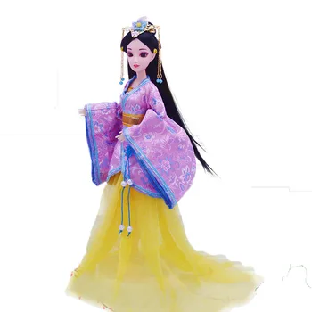 Antické Šaty Panenka Čínské 20 Pohyblivé Klouby 3D Oči Konkubína Soudu Víla Kostým Krásná Dívka, Princezna 30cm Panenky s Oblečením