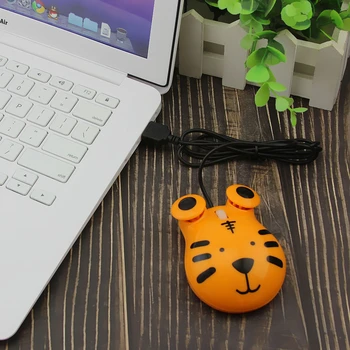Mini Karikatura Žába Optické Myši Podložka pod myš S Drátovým Tiger Roztomilé Malé Děti Dárek Pad USB 1600DPI Pro Notebook Pc