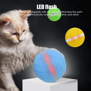 Aktivní Skok, Míč Hračka pro psy USB Elektrické Pet Míč LED Rolling Flash Elastický Míč Kočka Automatické Roll Zábavná Interaktivní Hračka Vodotěsné