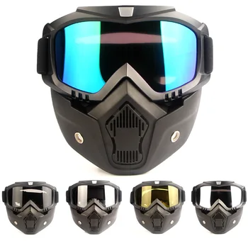Nový Nejvíce Populární Odnímatelný Modulární Maska ochranné Brýle A Ústa Filtr pro Motocykl Moto Helma Helmice, Casco Capacete brýle