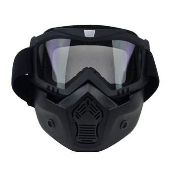 Nový Nejvíce Populární Odnímatelný Modulární Maska ochranné Brýle A Ústa Filtr pro Motocykl Moto Helma Helmice, Casco Capacete brýle