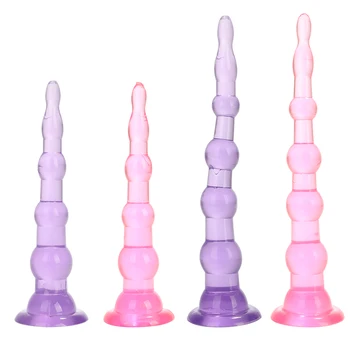 Gumové Anální Plug Korálky Dlouhý Orgasmus Vagina Klitoris Kroužek Míč Zadku Hračky pro Dospělé sexuální hračky pro Ženy Stimulátor Sex erotické Doplňky