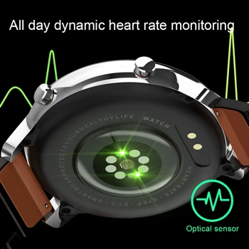 Ollivan 2020 Nové L11 EKG Chytré Hodinky 1.3 palcový Plně Dotykový Displej IP68 Vodotěsné Srdeční Frekvence Monitoru Monitor Krevního Tlaku PK DT78