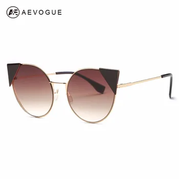 AEVOGUE sluneční Brýle, Ženy Značky Designer Cat Eye Rám ze Slitiny Oversize Vintage Superstar Sluneční Brýle AE0493