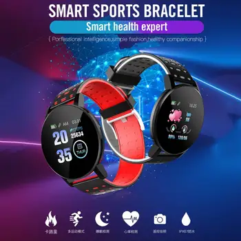 119 Plus Bluetooth Inteligentní Hodinky Muži Krevní Tlak Vodotěsné Sportovní Kolo Smartwatch Ženy Hodinky Tracker Pro Android IOS