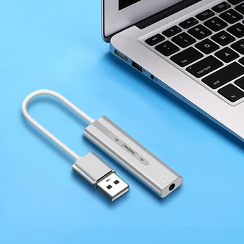 USB 7.1 Zvuková Karta Externí Převodník USB Audio Adaptér jack 3,5 mm Pro PC