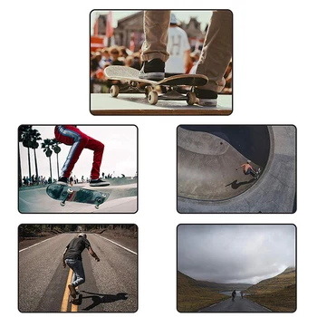 4 Fotky Skateboard Kolečka 60 mm Silnici Skate Pro Akci, Pohyb Kola S 8 Ks ABEC-9 4 ks Černá Wheelrs 4 Ks Rukáv