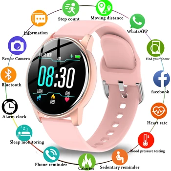 LIGE Nové Ženy Chytré Hodinky Real-time Předpověď Počasí Activity Tracker Heart Rate Sport Dámy Smartwatch Muži Pro Android IOS