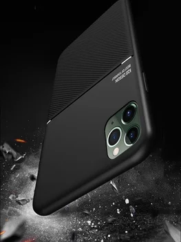 Pouzdro Pro Apple iPhone 11 Pro Max X XS Max XR 6 6S 7 Plus 8 Plus 5 5s SE Kryt Coque kůže Carbon fiber Magnetické měkké pouzdro