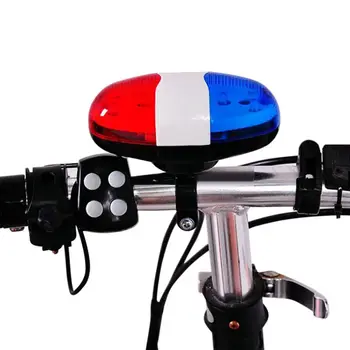 6LED 4Tone Klakson pro jízdní Kolo Siréna pro Děti, Kolo, Skútr, Příslušenství, Cyklistické Zvonky Policejní Auto LED Bike Světlo Elektronické