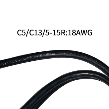 0,6 M 16AWG NÁM 5-15P C13+C5+5-15R Japonsko Nema Plug 5-15P 3 Pin, Aby NÁM 5-15R+IEC320 C5+C13 Drát Prodlužovací Napájecí Kabel Kabel