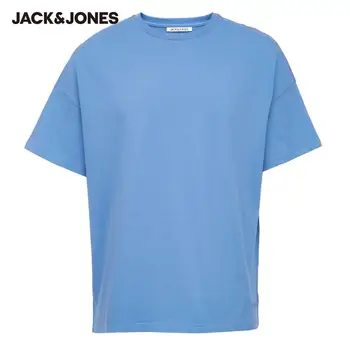 JackJones Pánské nadměrné Styl Plná Barva T-shirt Loose Fit tričko Vyšívané tričko Jack Jones Pánské 220101584