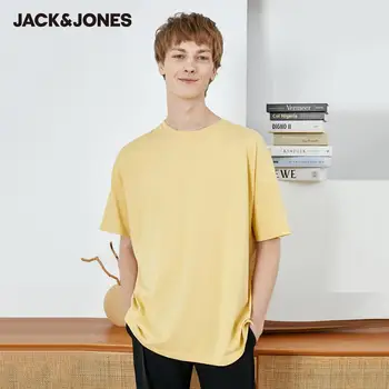 JackJones Pánské nadměrné Styl Plná Barva T-shirt Loose Fit tričko Vyšívané tričko Jack Jones Pánské 220101584