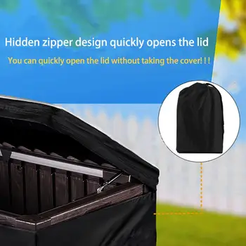 Venkovní Nábytek Ochranný Kryt Deck Box Kryt s Zip Vodotěsné UV Ochrana Zahradní terasa Případě Protector pouzdro