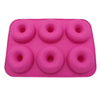 6-Dutiny Donut, Silikonové Formy Kobliha Pečení Pánev, Non-Stick Donut Plísní Bezpečný plech Maker pro Dort Sušenky Bagety, Muffiny @P