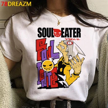 Horké Japonské Anime Soul Eater T Shirt Muži Harajuku Kawaii Karikatura T-shirt Letní Topy Manga Grafické Tees Hip Hop Tričko Mužského